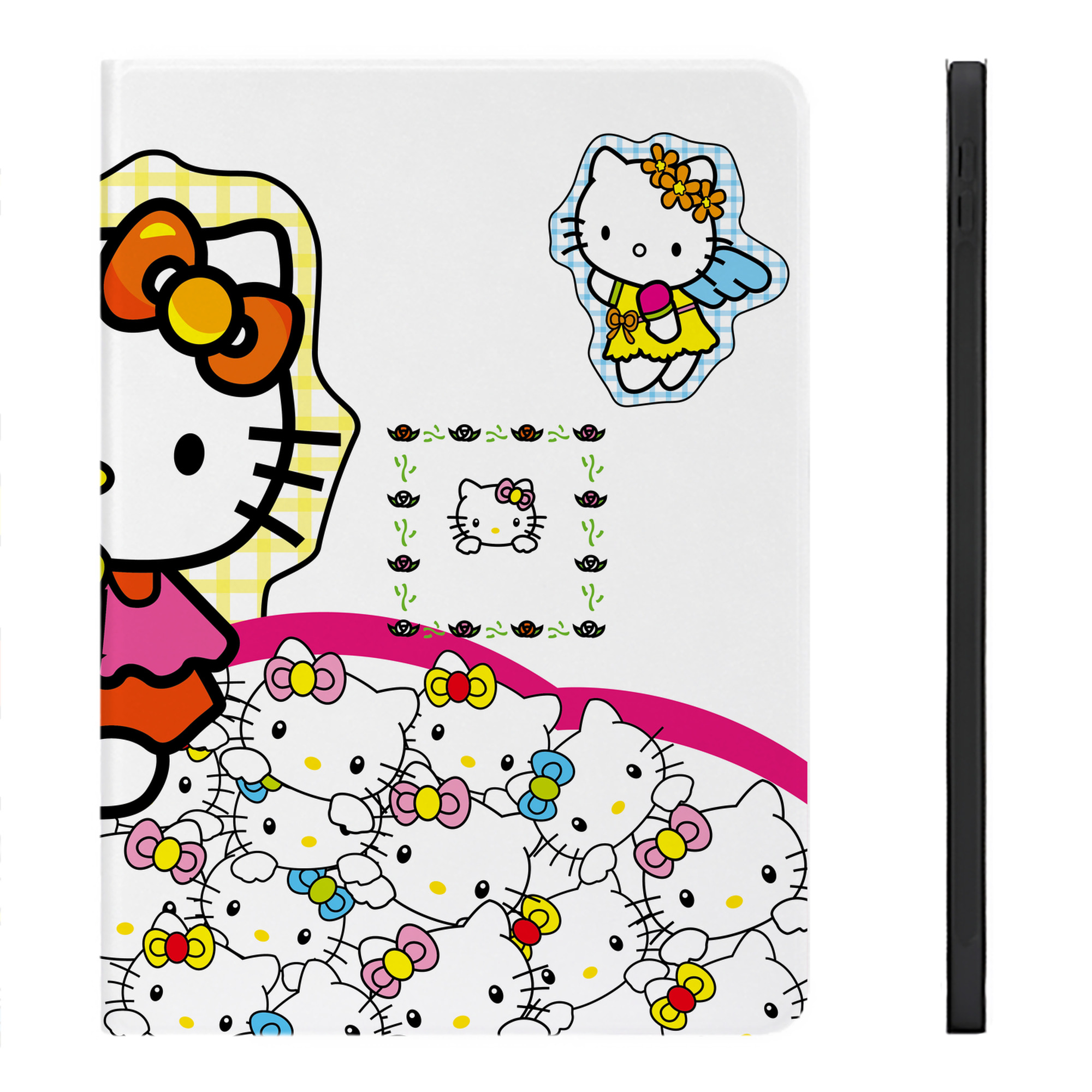 （画像用） Hello Kitty ハローキティ IPadケース ペンホルダー付き ブックスタイルデザイン